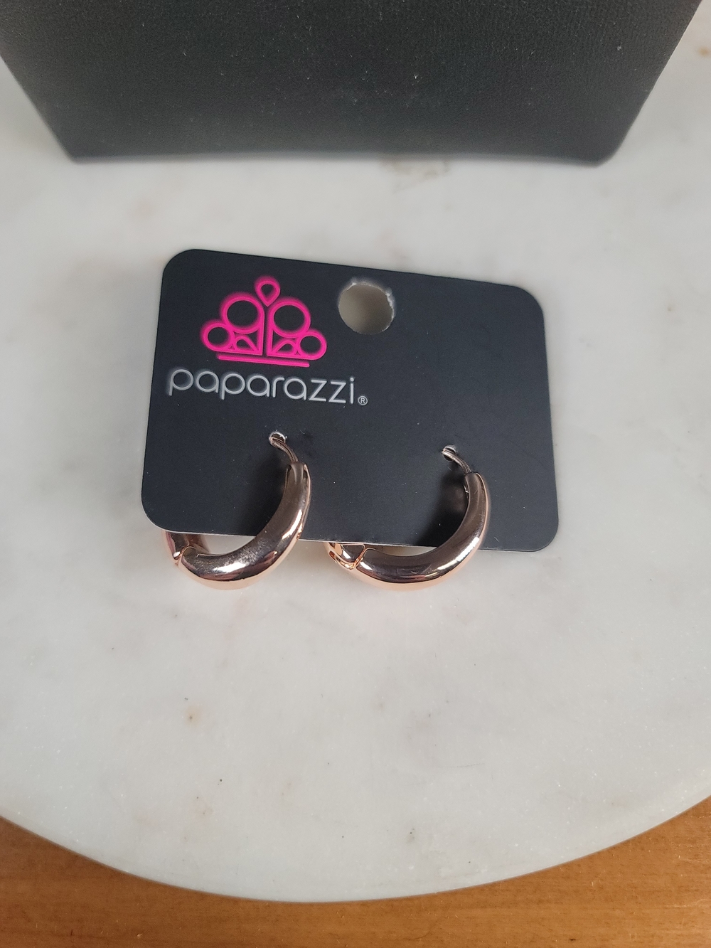 paparazzi Rose Gold Huggie Hoop Earrings